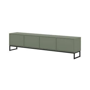 comodă TV Loft 4 usi culoare verde