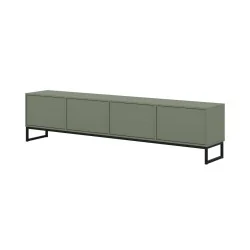 comodă TV Loft 4 usi culoare verde