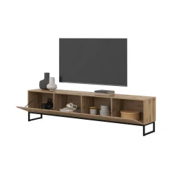 comodă TV Loft 4 usi culoare stejar wotan