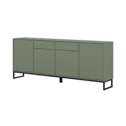 comodă Loft 4 uși și 2 sertare verde
