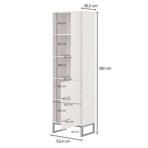 cote - dulap vitrină Loft 2 uși