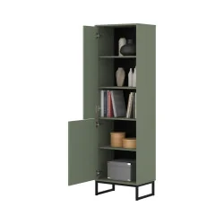 dulap vitrină Loft 2 uși - culoare verde