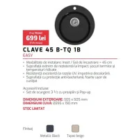 chiuveta Teka CLAVE 45 B-TQ 1B tegranit - oferta