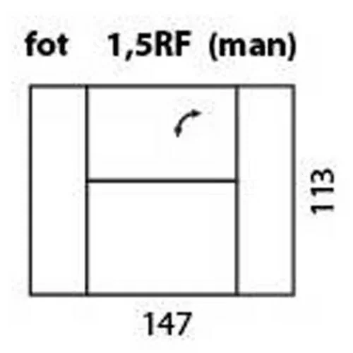 Fotolii Impressione - cu recliner manual 1,5 locuri