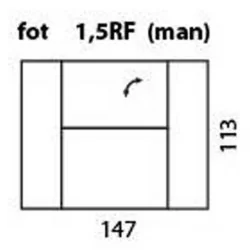 Fotolii Impressione - cu recliner manual 1,5 locuri