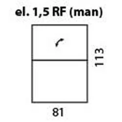 modul 1,5 locuri cu recliner manual