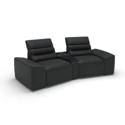 Canapele Impressione 2 locuri cu sistem audio - variante simple, cu recliner manual sau cu recliner electric - brate model A2