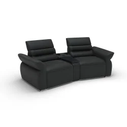 Canapele Impressione 2 locuri cu sistem audio - variante simple, cu recliner manual sau cu recliner electric - brate model A3
