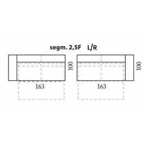 modul 2,5 locuri cu extensie pentru configurare coltare