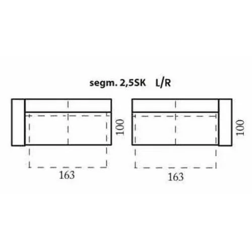 modul 2,5 locuri cu sertar depozitare pentru configurare coltare