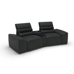 Canapele Impressione 2 locuri cu sistem audio - variante simple, cu recliner manual sau cu recliner electric - brate model A2