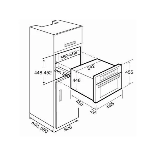 Cuptor cu microunde TEKA MWR 22BI - schita