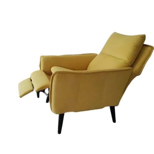 fotoliu cu recliner Ines din stofa galbena