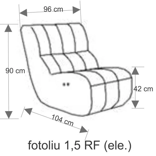 cote fotoliu Camaro de 1,5 locuri