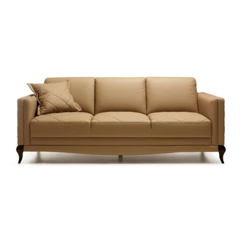 canapele piele creme Laviano 3 locuri