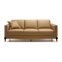 canapele piele creme Laviano 3 locuri