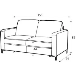 cote canapele piele 2 locuri Basic
