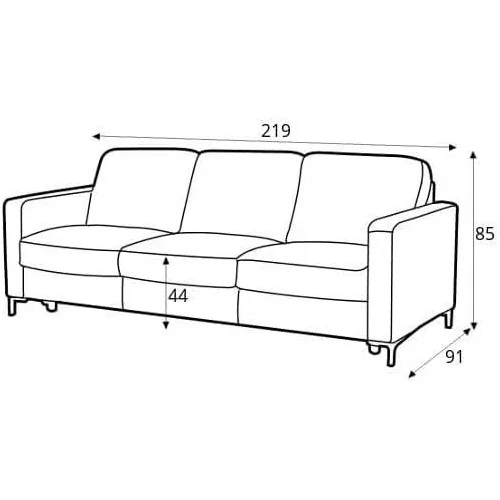 cote canapele piele Basic de 3 locuri fixe sau extensibile