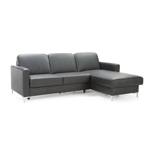 canapele piele cu sezlong Basic