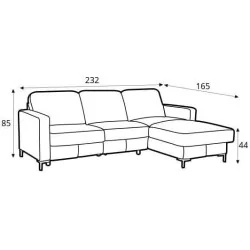 cote canapele piele cu sezlong extensibile Basic