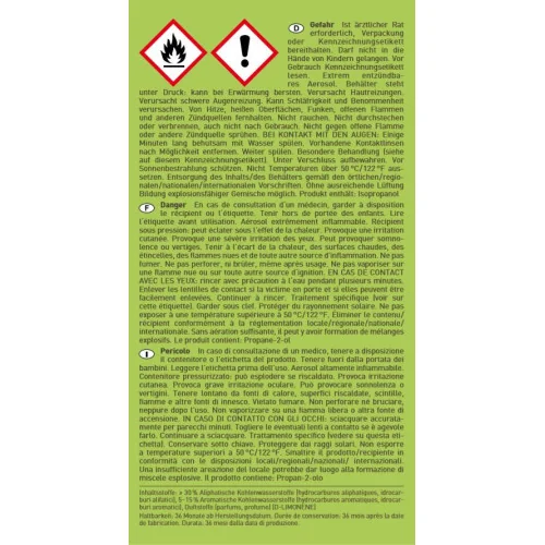eticheta spray degresant pentru piele naturală