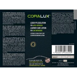 eticheta solutie de hidratare si ingrijire piele din interior auto CORALUX Care Lotion