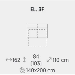 modul Monaco de 3 locuri extensibil