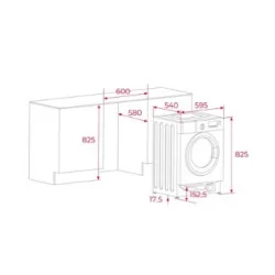 masina spalat rufe TEKA LSI 1480 cu uscator - schita