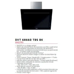 hota 60 Teka DVT 68660 TBS BK - detalii