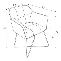 scaun tapitat SiLLA cote