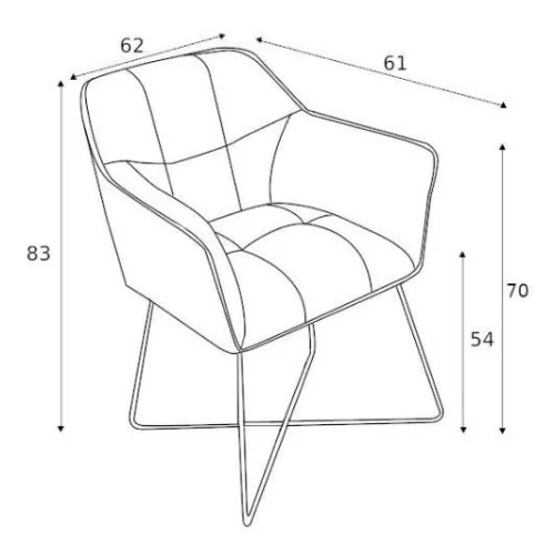 scaun tapitat SiLLA cote cm.