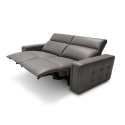 canapea piele naturală Monaco 3 locuri cu 2 reclinere electrice