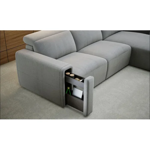 coltar extensibil Monaco cu depozitare din stofa D-3F-REC-C
