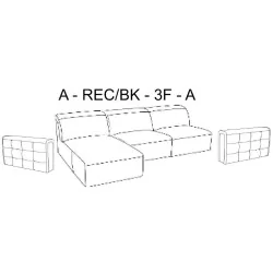 coltar extensibil Monaco cu depozitare - A-REC-3F-A