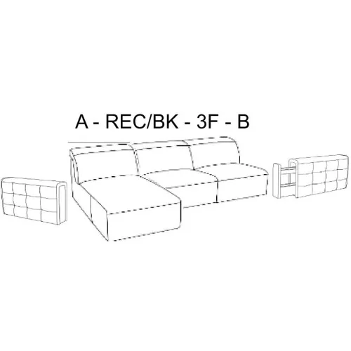 coltar extensibil Monaco cu depozitare - A-REC-3F-B