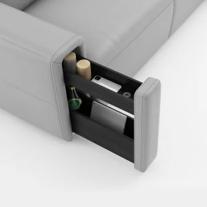 coltar extensibil Monaco cu depozitare din piele REC-3F 2