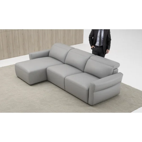 coltar extensibil Monaco cu depozitare din piele - brat simplu