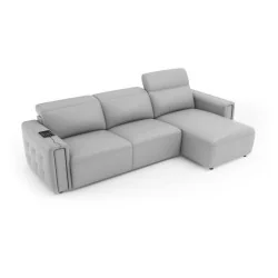 coltar extensibil Monaco cu depozitare din piele B-REC-3F-A