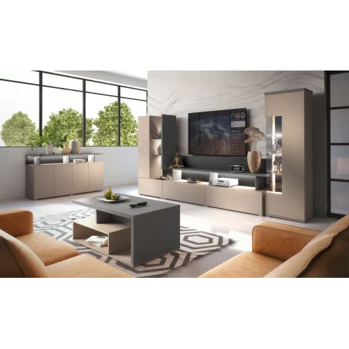 set mobilier SERIO cu masa cafea culori: congo și anthracite