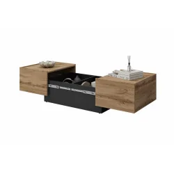 masa extensibilă cafea Eco stejar - negru onix
