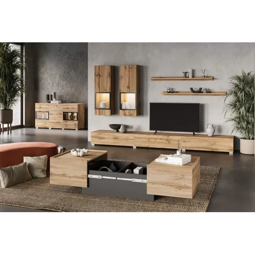 masa extensibilă cafea Eco si mobilier living Baro