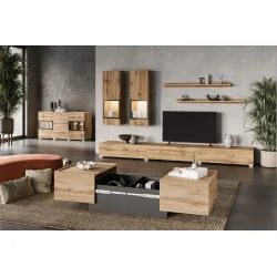 masa extensibilă cafea Eco si mobilier living Baro