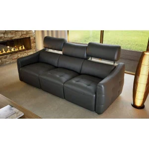 canapea piele cu recliner Davos 3 locuri