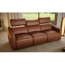canapea piele cu recliner Davos 3 locuri cu 2 reclinere electrice