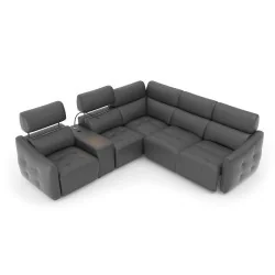 coltar extensibil din piele naturala Davos - modul cu polita