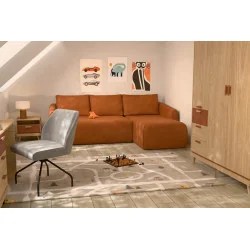 canapea extensibilă Qubo cu șezlong țesătură