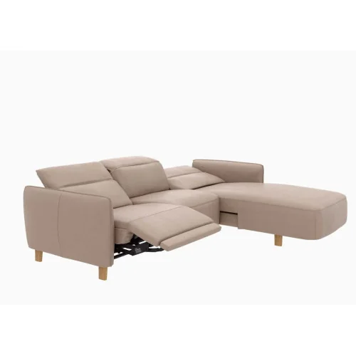 canapea Flamingo cu recliner electric si sezlong electric