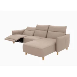 canapea cu recliner electric Flamingo textil