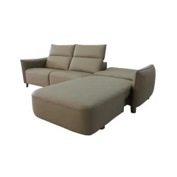 canapea Flamingo cu sezlong electric - piele
