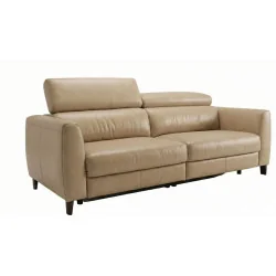 canapea recliner Boston din piele naturală 2RF - tetiere reglabile